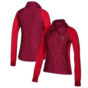Adidas Louisville Cardinals Pullover Zip ClimaLite Red Black‎ Jacket Size Medium